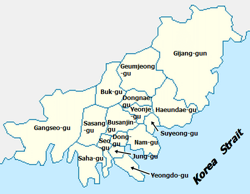 Map Busangwangyeoksi Districts 2 Map Busangwangyeoksi Districts