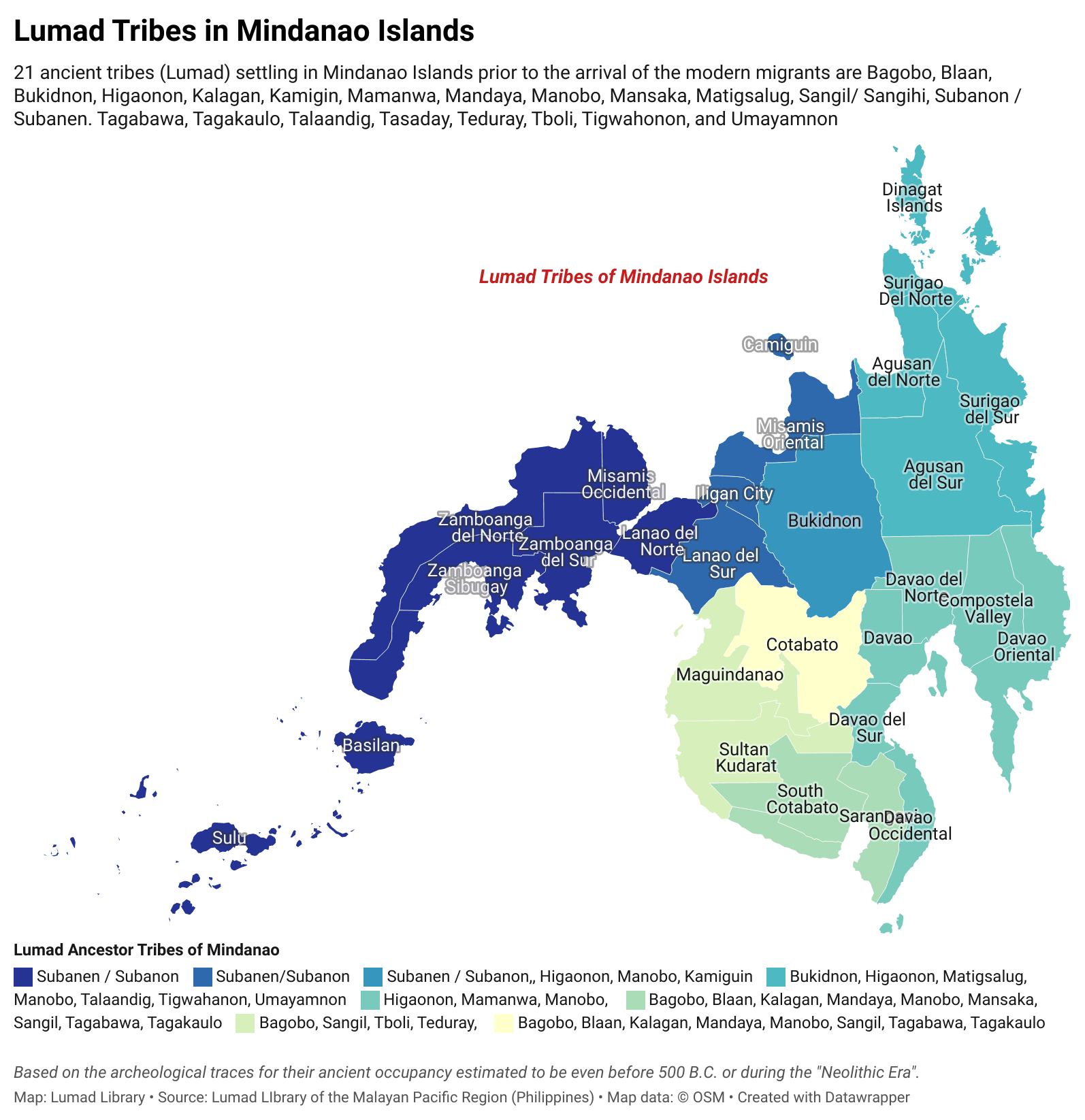 Map Of Lumad In Mindanao Islands