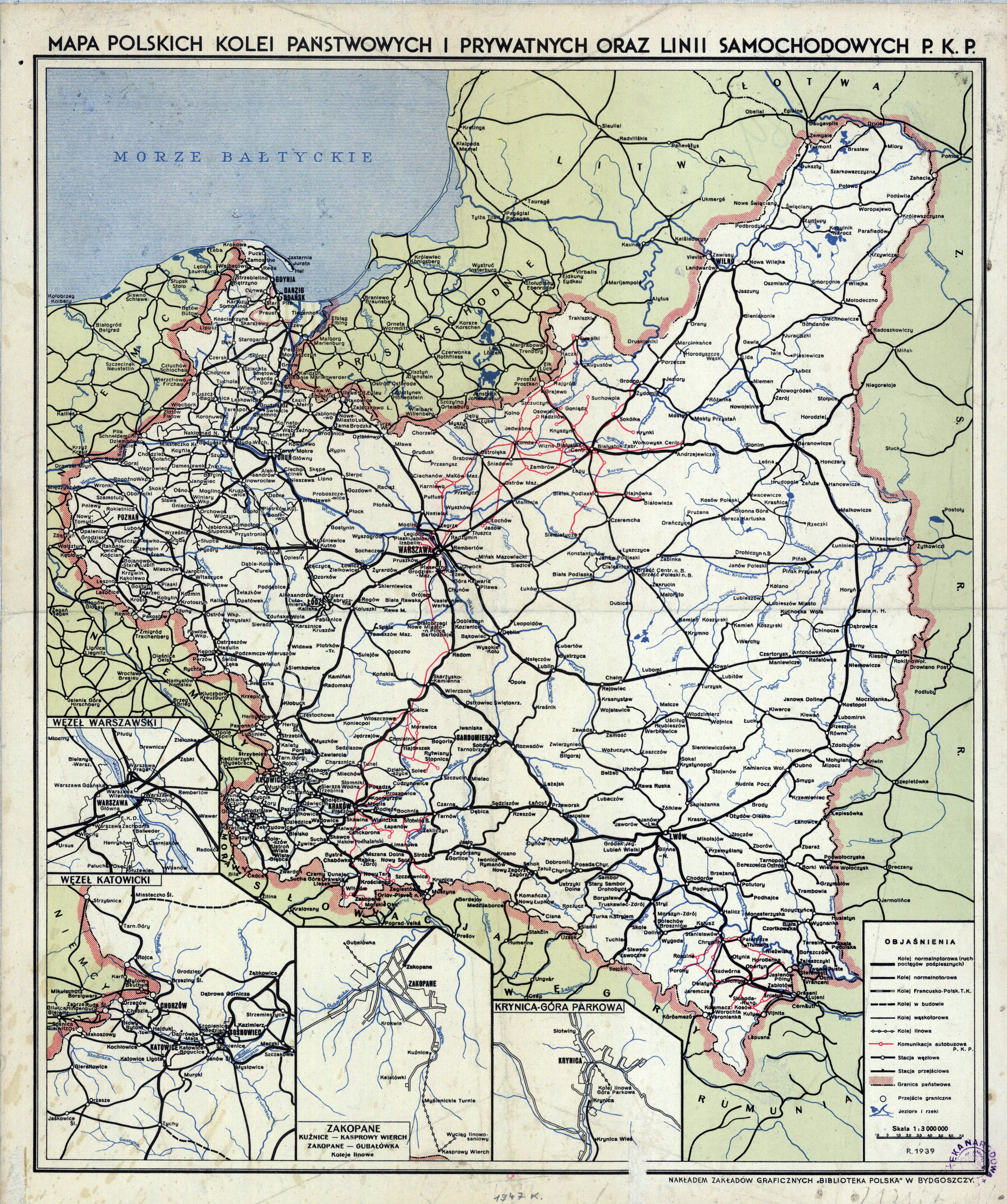 Mapa Pkp 1939