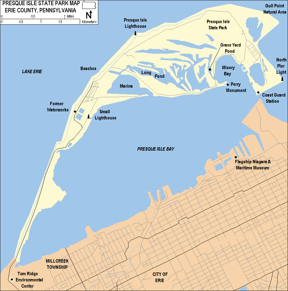 Presque Isle State Park Map