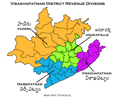 Revenue Divisions Map Of Visakhapatnam District