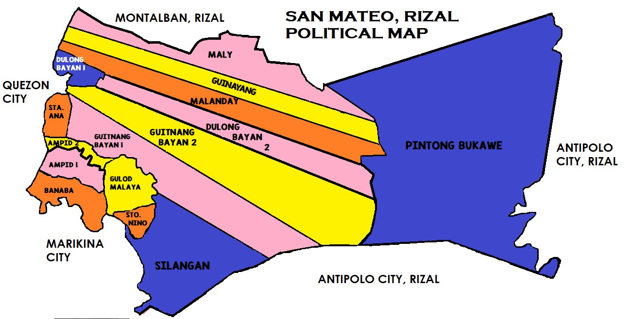 San Mateo Rizal Political Map 2 San Mateo Rizal Political Map